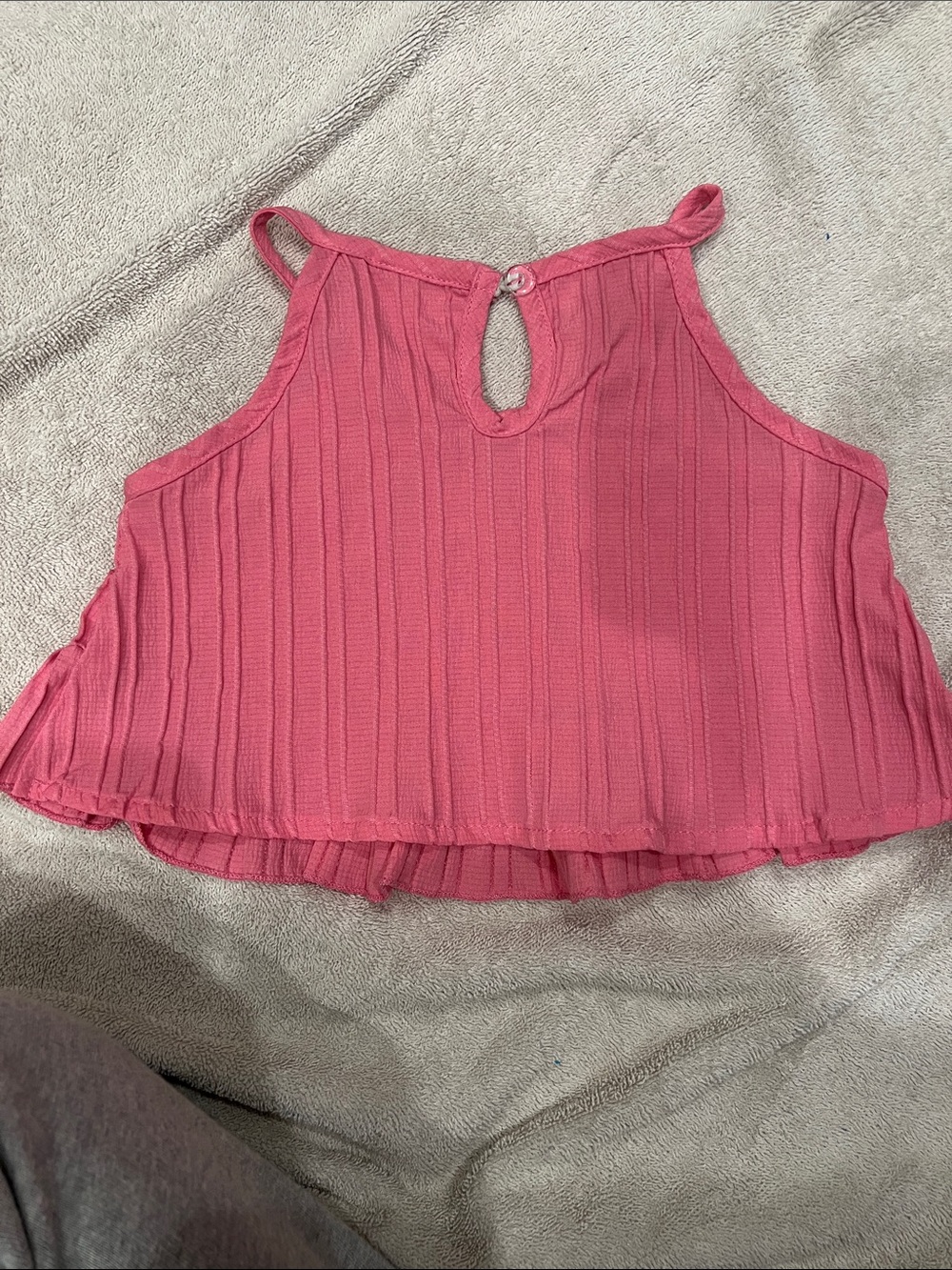 SHEIN Pink Ruffled Ribbed Tank Top - Picture 2 of 3